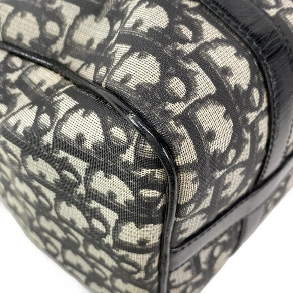 DIOR/ChristianDior Trotteur Black Cream PVC Patent Leather Handbag - Picture 6 of 15